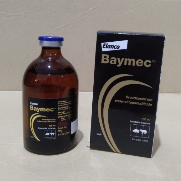 Obat Suntik Jamur Hewan Baymec 100ml Demodex, Scabies, Antiparasit