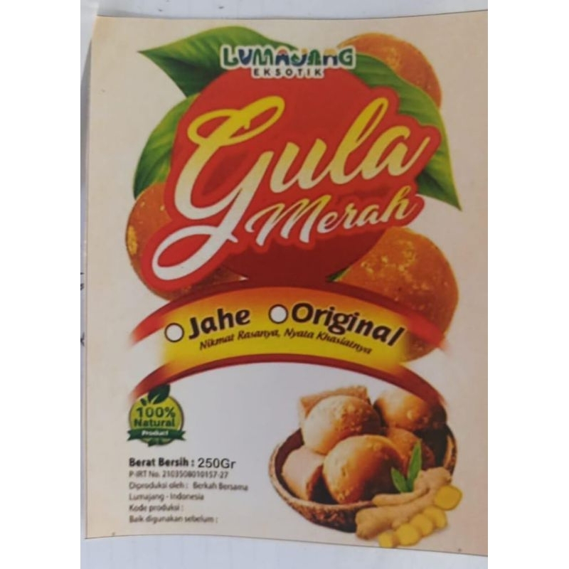 

gula aren jahe