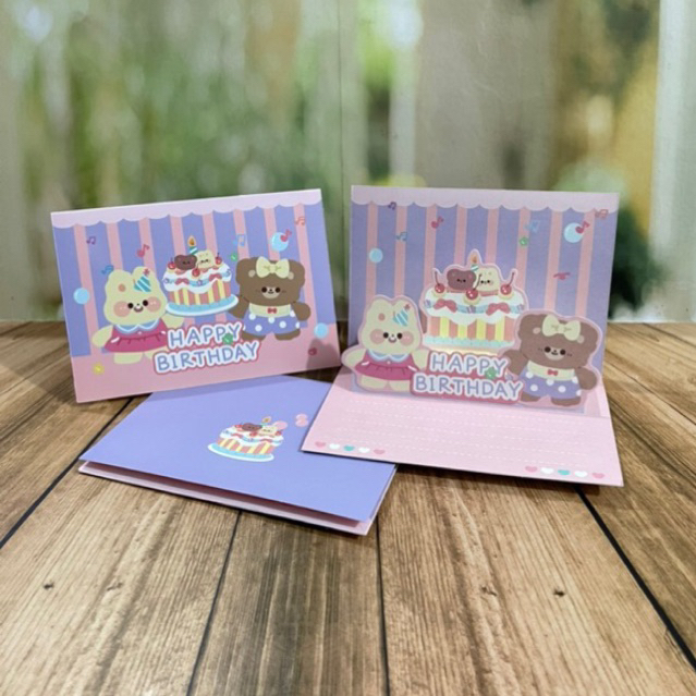 kartu ucapan ulang tahun pop up/kartu ultah/kartu ulang tahun/kartu ucapan ultah/birthday card/kartu