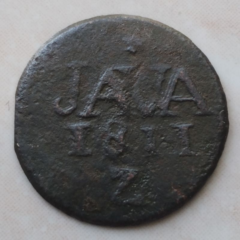 Koin Kuno Java LN Luis Napoleon 1 Doit 1811 Error - YN451