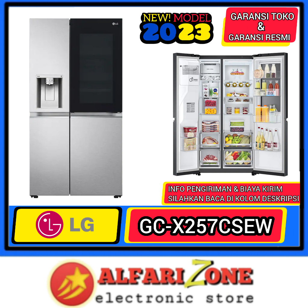 LG GCX257CSEW Kulkas Side by Side LG GC-X257CSEW Lemari es LG GCX257