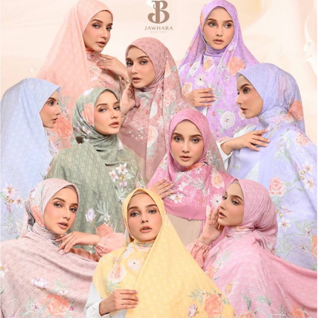 CALANTA DELAROSA FLORESTA SCARVES by Jawhara Syari • Jawhara Scarves • Hijab Premium