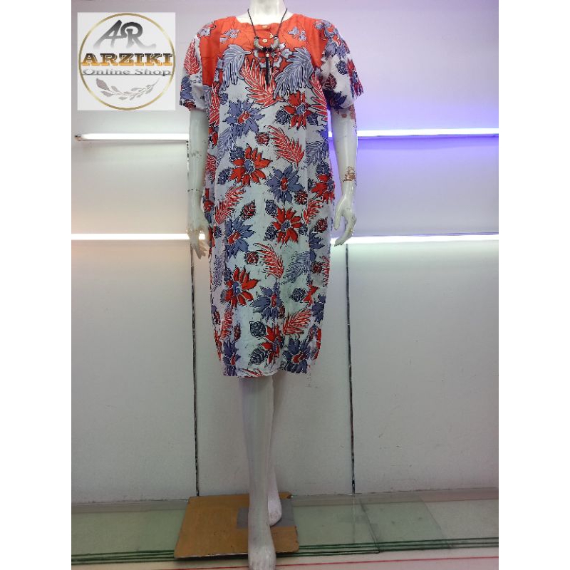 Daster Busui Lengan Pendek/Daster Rayon Bali Premium/Daster Batik Madu Kuro