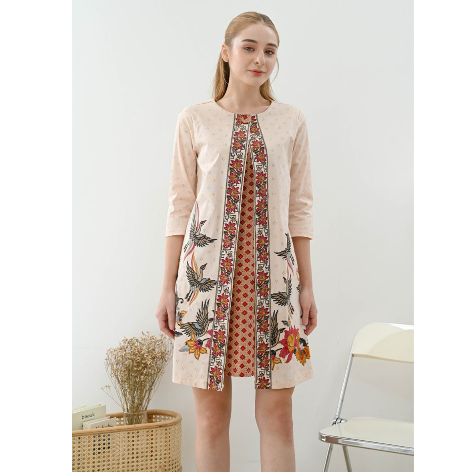 UTI 252 - Dress Batik Wanita / Terusan Batik Modern