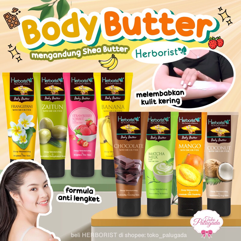[BISA COD] HERBORIST Body Butter 80gr - Body Butter Herborist - Body Butter