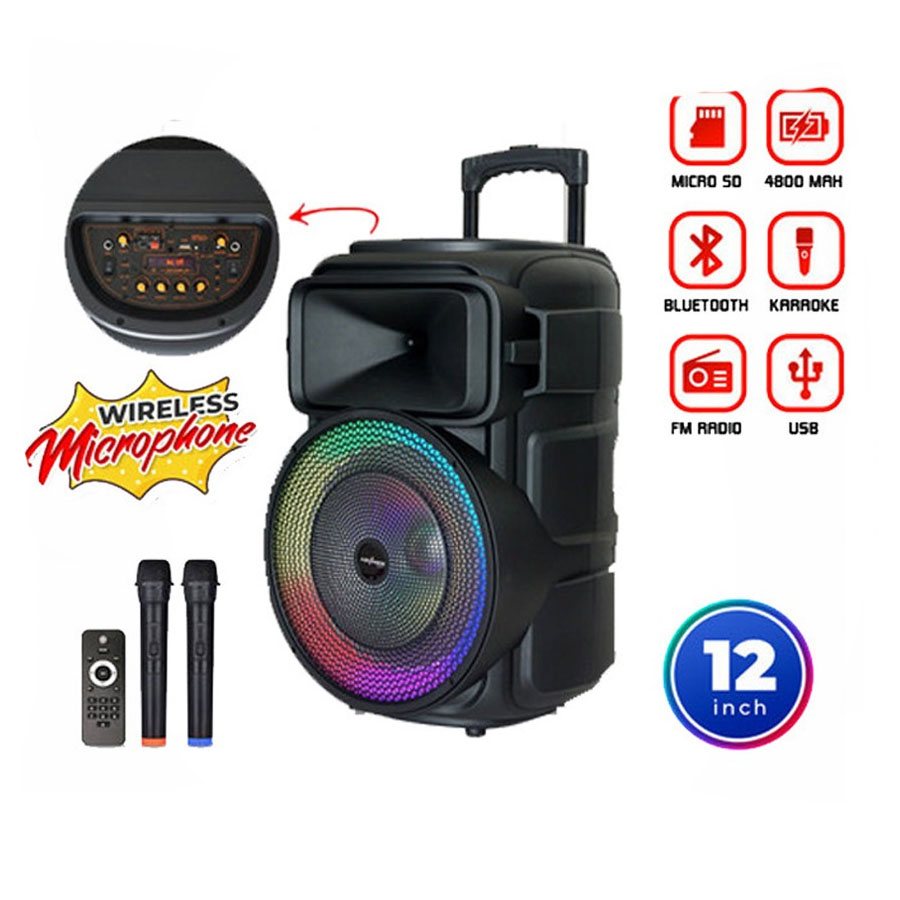 Speaker Advance K1212S Bluetooth 12 inch + Mic
