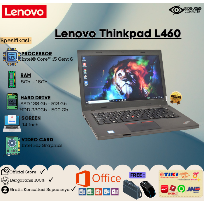Laptop Lenovo Thinkpa L460 Core i5 Gen 6 Ram 8gb SSD 256gb