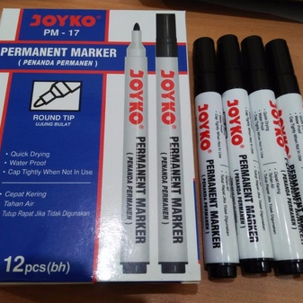 

Spidol Hitam JOYKO PM-17 Black Permanen Permanent Marker Round Tip Anti Air Mudah Kering Quick Drying Water Proof Cap Alat Tulis White Board Original Berkualitas Murah Kantor Sekolah Stationery Office Tools Art Perlengkapan Peralatan Shopping Arena Malang