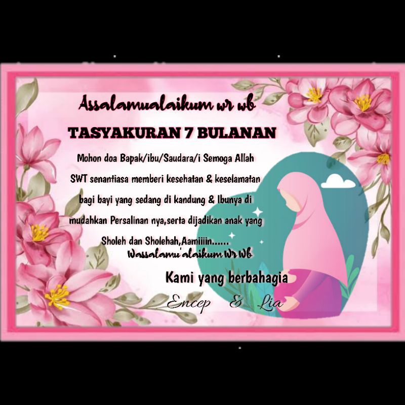 

jasa cetak stiker/label TASYAKURAN 7/4 Bulanan syukuran