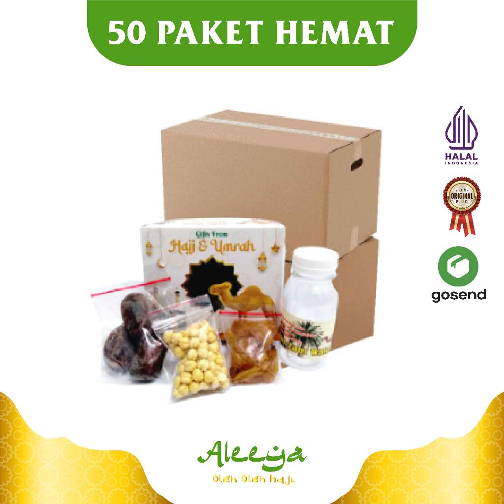 

Paket Hemat Oleh-oleh Haji Umroh harga Hemat 50 pcs