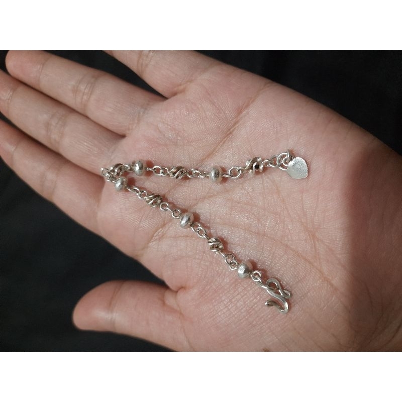 Gelang tangan anak perak asli 90% preloved PL bekas
