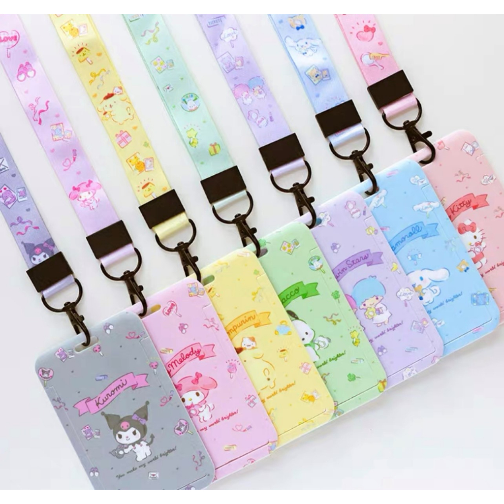[YY]Gantungan ID Card Holder Name Tag Anak Impor Tk,Sd Sma Lanyard Sanrioo Kuromiii002
