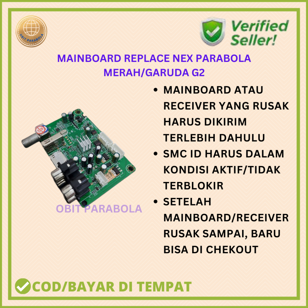 REPLACE MAINBOARD/RECEIVER NEX PARABOLA MERAH/G2