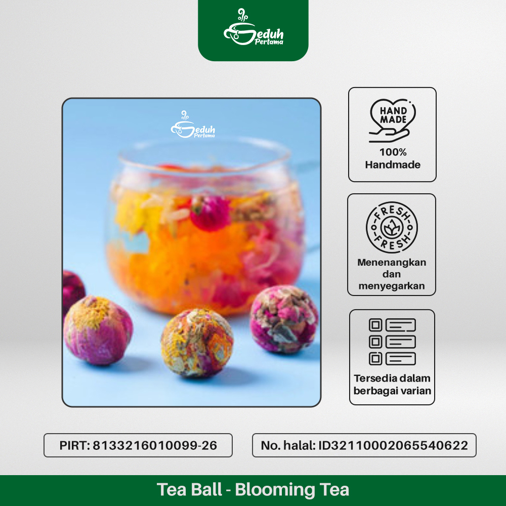 

Seduh Pertama - Handmade Tea Ball Blooming Tea / Teh Bunga Bola Mekar