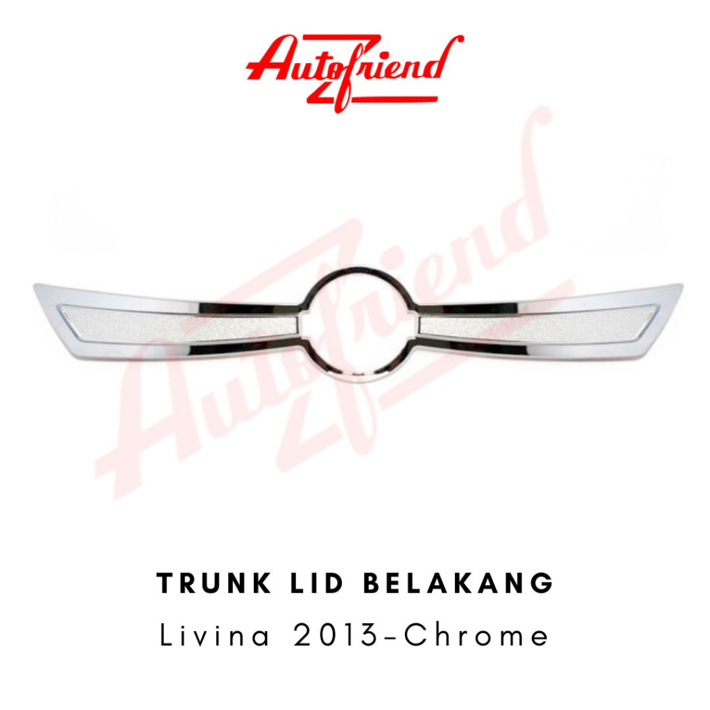 trunk lid ring logo belakang grand livina list bagasi chrome nissan aksesoris mobil nissan