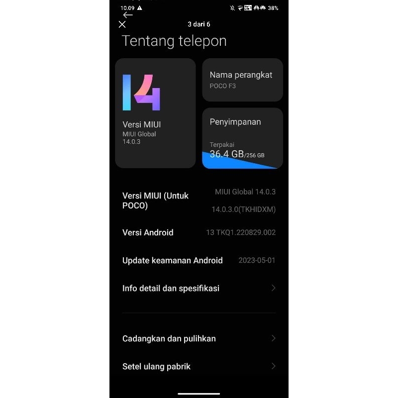 Spesial Poco F3 8/256GB Full custom ROM