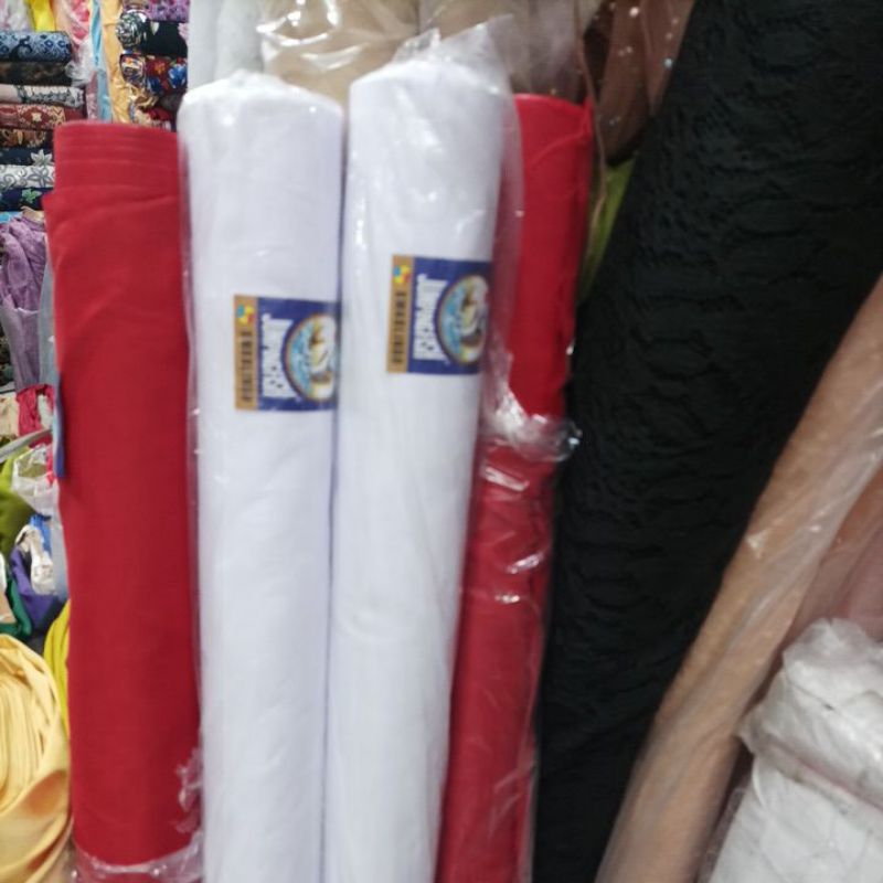 kain tetron jumping, katun golden mella polos bidang kecil 115 cm ( harga per 0,5 meter)