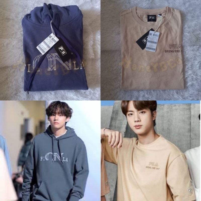 (READY STOCK) FILA X BTS NOW ON COLLECTION TSHIRT SWEATSHIRT Seokjin Taehyung || Tshirt Offial BTS