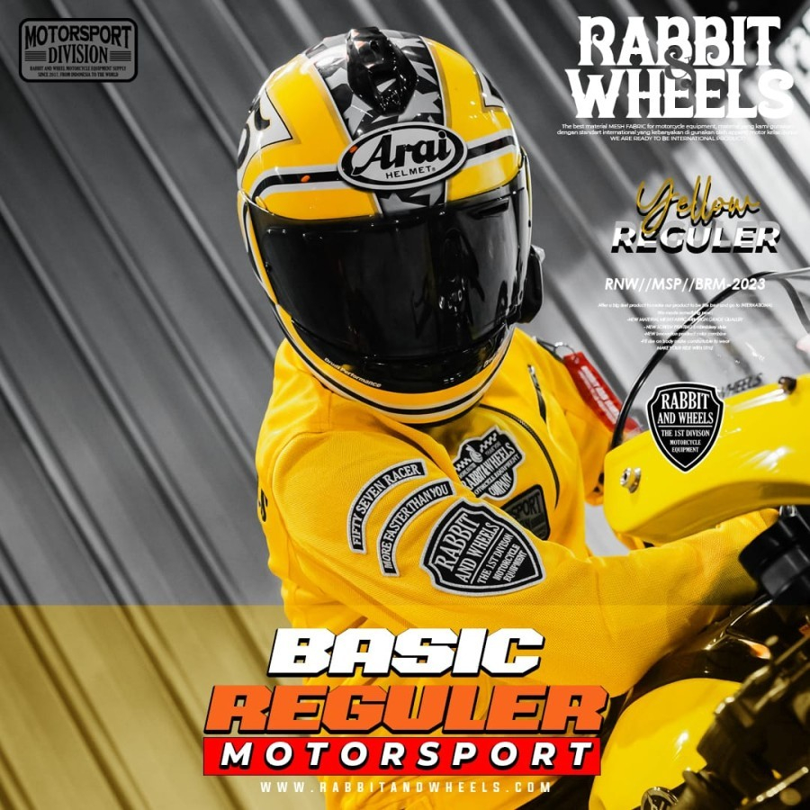JAKET RABBIT AND WHEELS REGULER BASIC YELLOW
