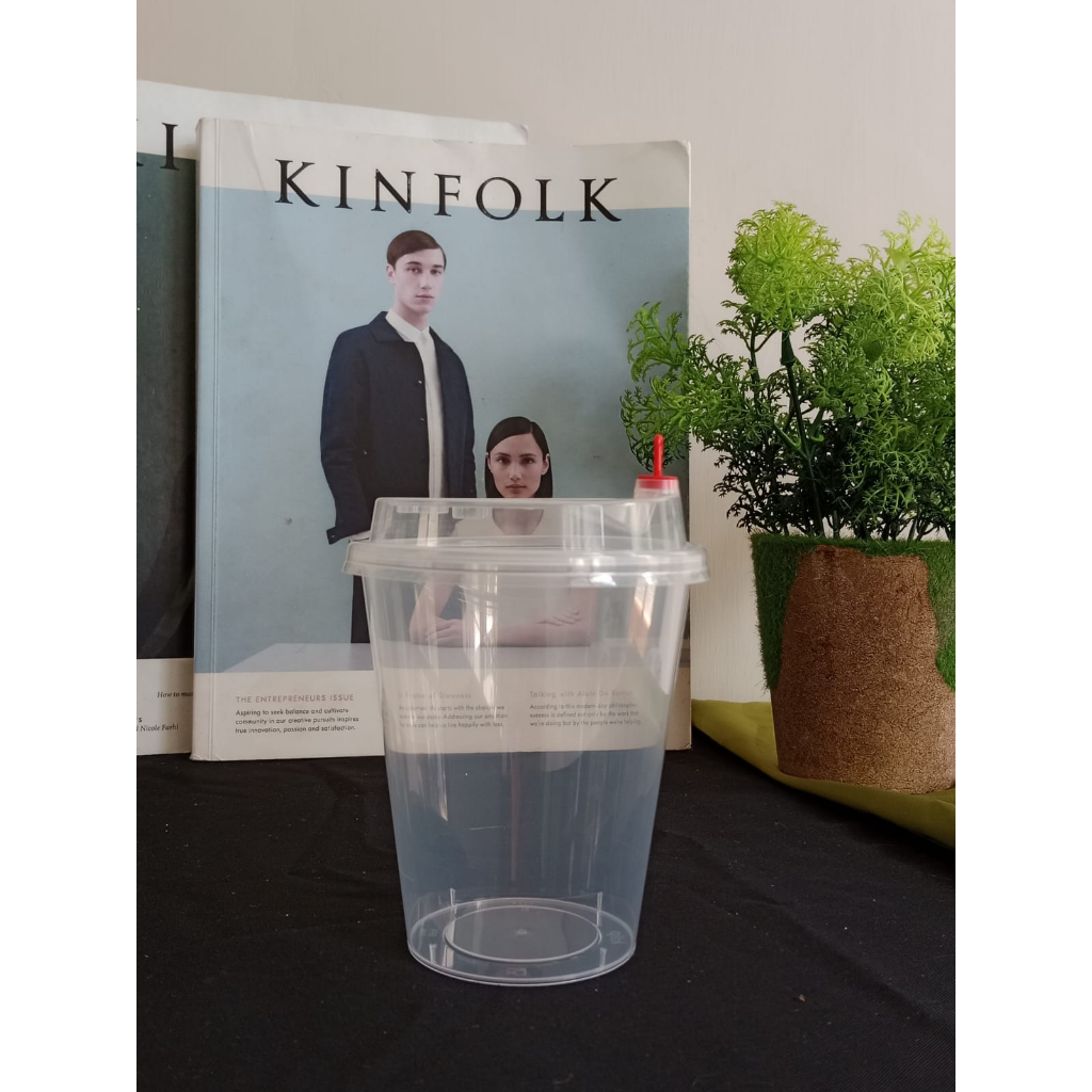 Gelas KIIP Cup 12oz Thinwall PP Injection Gelas Bubble Tea Boba Kopi Minuman Teh Gelas 12oz Plastik 
