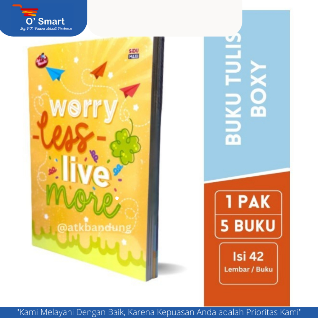 

SIDU Buku Tulis Boxy Maxi Isi 42 Lembar (1 Pack Isi 5 Pcs)