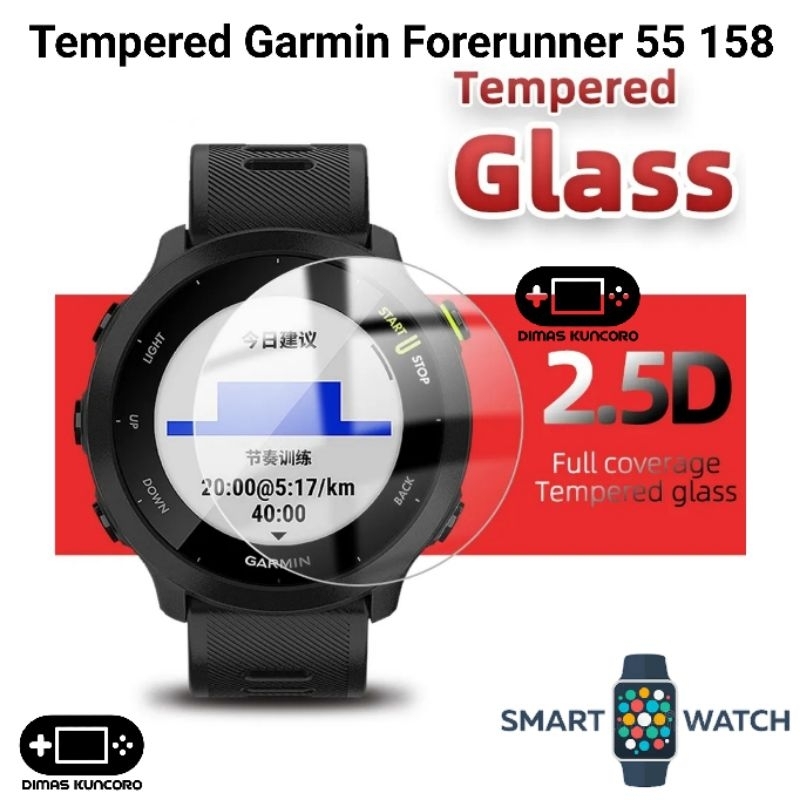 Tempered Garmin Forerunner 55 158 Anti Gores Glass Antigores LCD FR55 Screen Guard