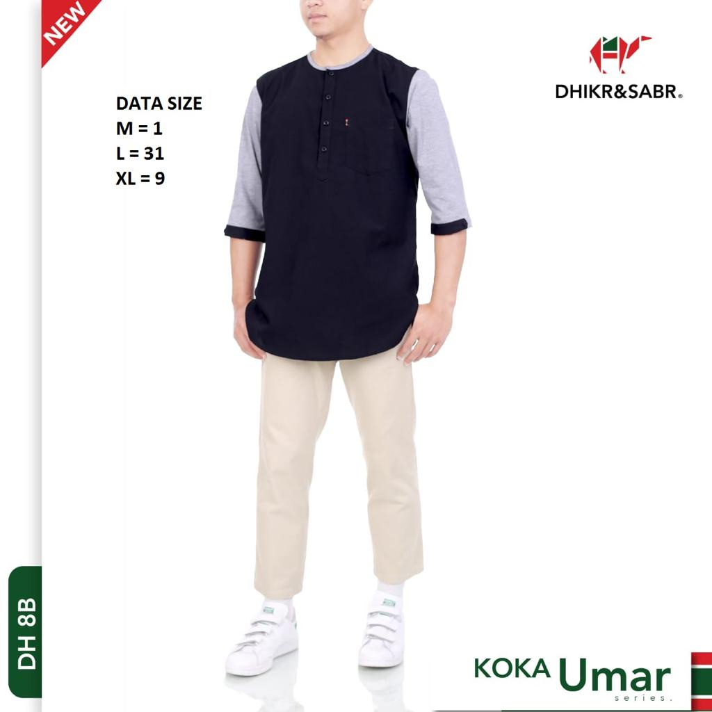 PROMO KOKO KURTA DHIKR DH 8C BIRU, DH 8F HITAM || SIZE M, L [COD]