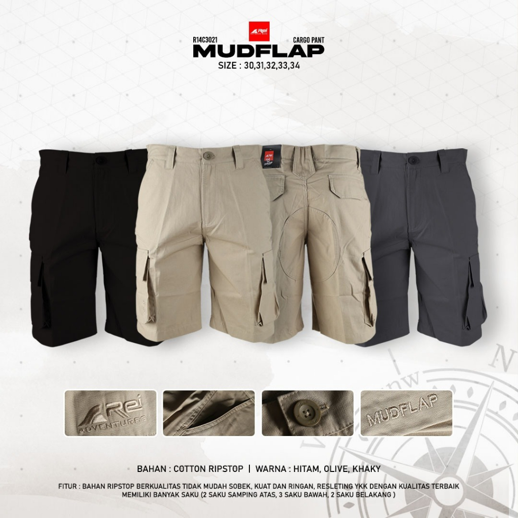 Celana Pendek Cargo Pria Mudflap Arei Outdoorgear
