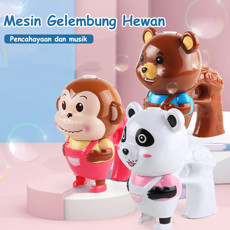 Boneka Pistol Gelembung/Anjing Merah Muda/Mulut Besar Monyet/Besar Beruang Coklat/Raksasa Boneka Pan