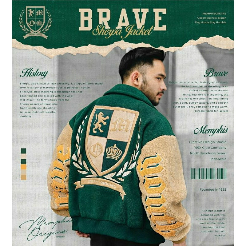 [100% ORIGINAL] MEMPHISORIGINS - SHERPA JACKET ALL VARIANT / MEMPHISORIGINS SHERPA DIABLO / MEMPHIS 