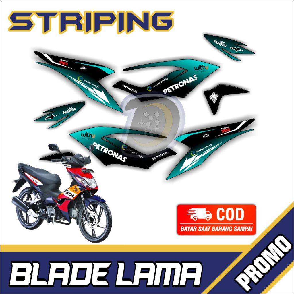 Striping Lis Blade 110 Lama 2008 2010 Stiker Honda Blade Old Striping Motor Blade Lama Petronas