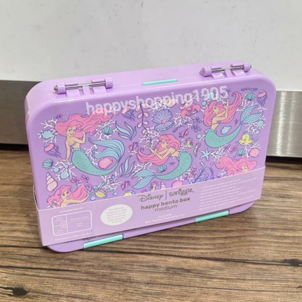 SMIGGLE DISNEY BENTO BOX ARIEL MEDIUM - BENTO BOX DISNEY ARIEL - TEMPAT MAKAN SMIGGLE