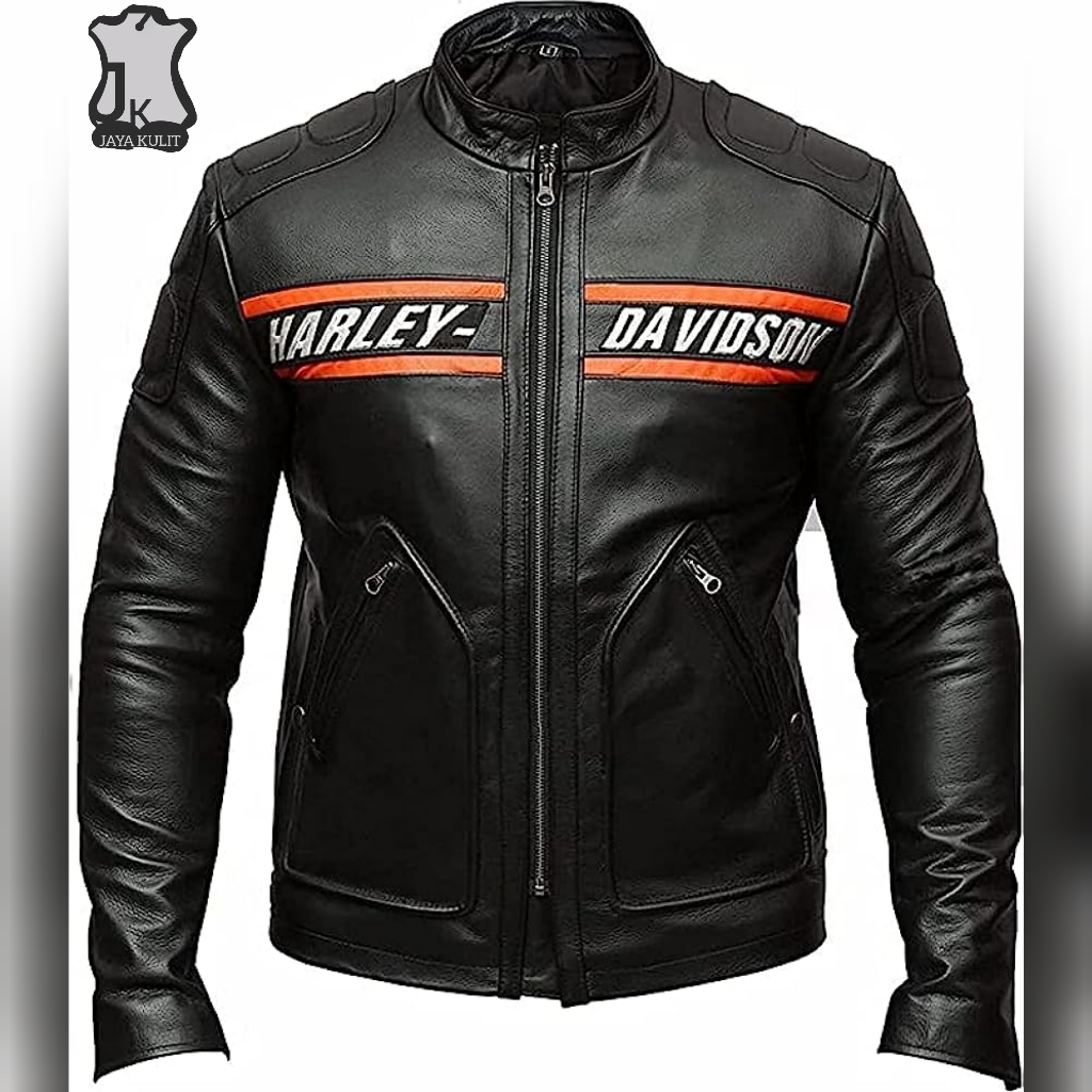 JAYA LEATHER Jaket motor pria kulit asli bordir harley davidson original premium quality.jk.07