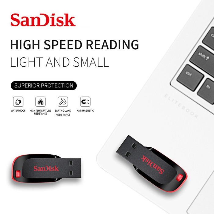 Flashdisk Sandisk Cruzer Blade CZ50 Original 32GB / 64GB / 128GB / 16GB / 8GB / 4GB