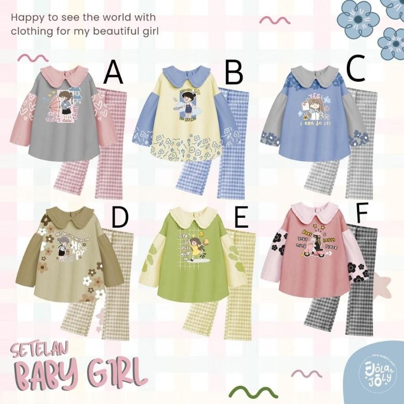 SETELAN BABY GIRL By Jola n joly/ set jola joly