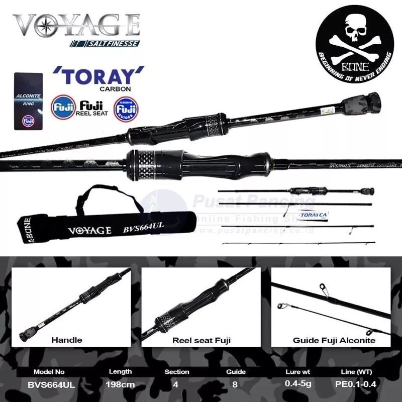 Joran Bone voyage Travel rod Salt Finesse Spining