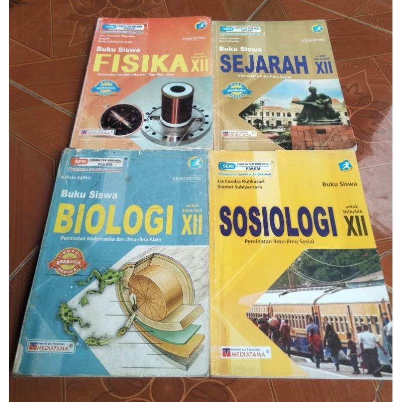 SEJARAH,FISIKA,BIOLOGI,SOSIOLOGI,Bahasa Indonesia,Penjas,MEDIATAMA SMA KELAS 12 K13 EDISI REVISI