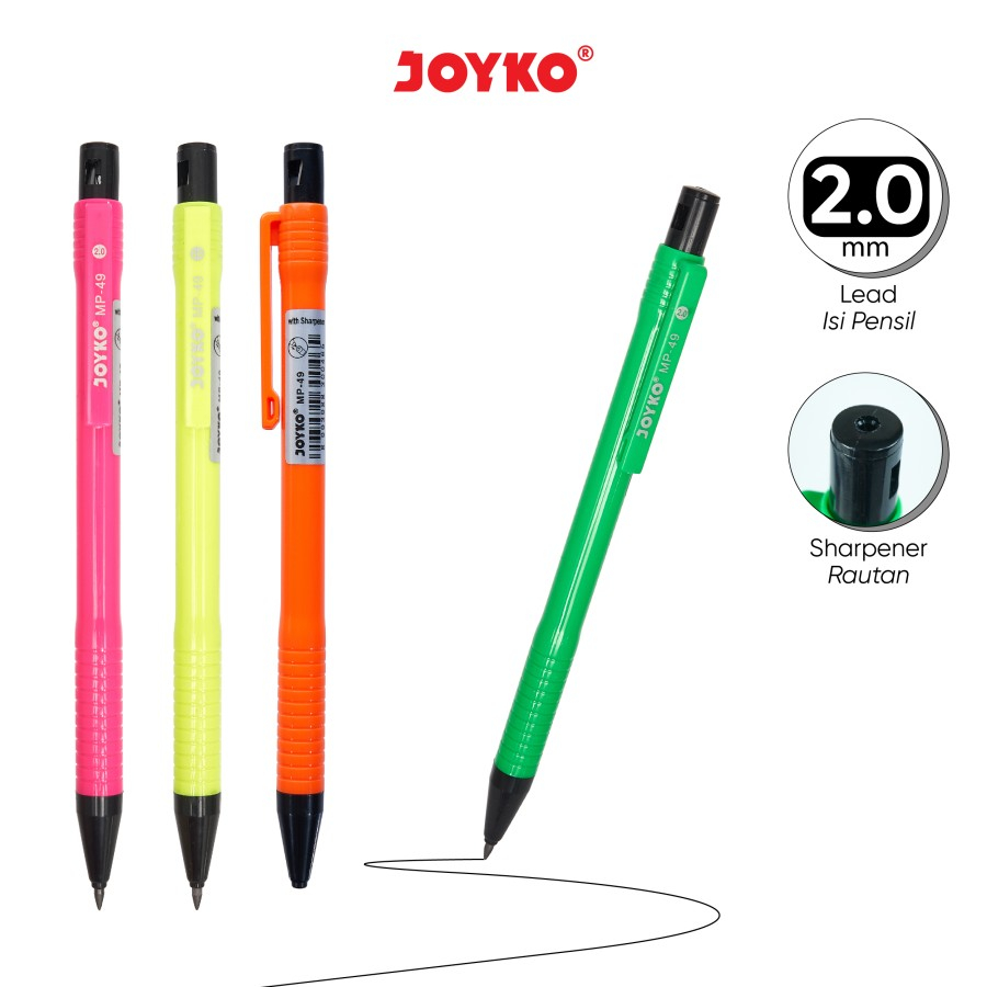 

Pensil Mekanik Isi besar 2.0 mm Joyko MP-49