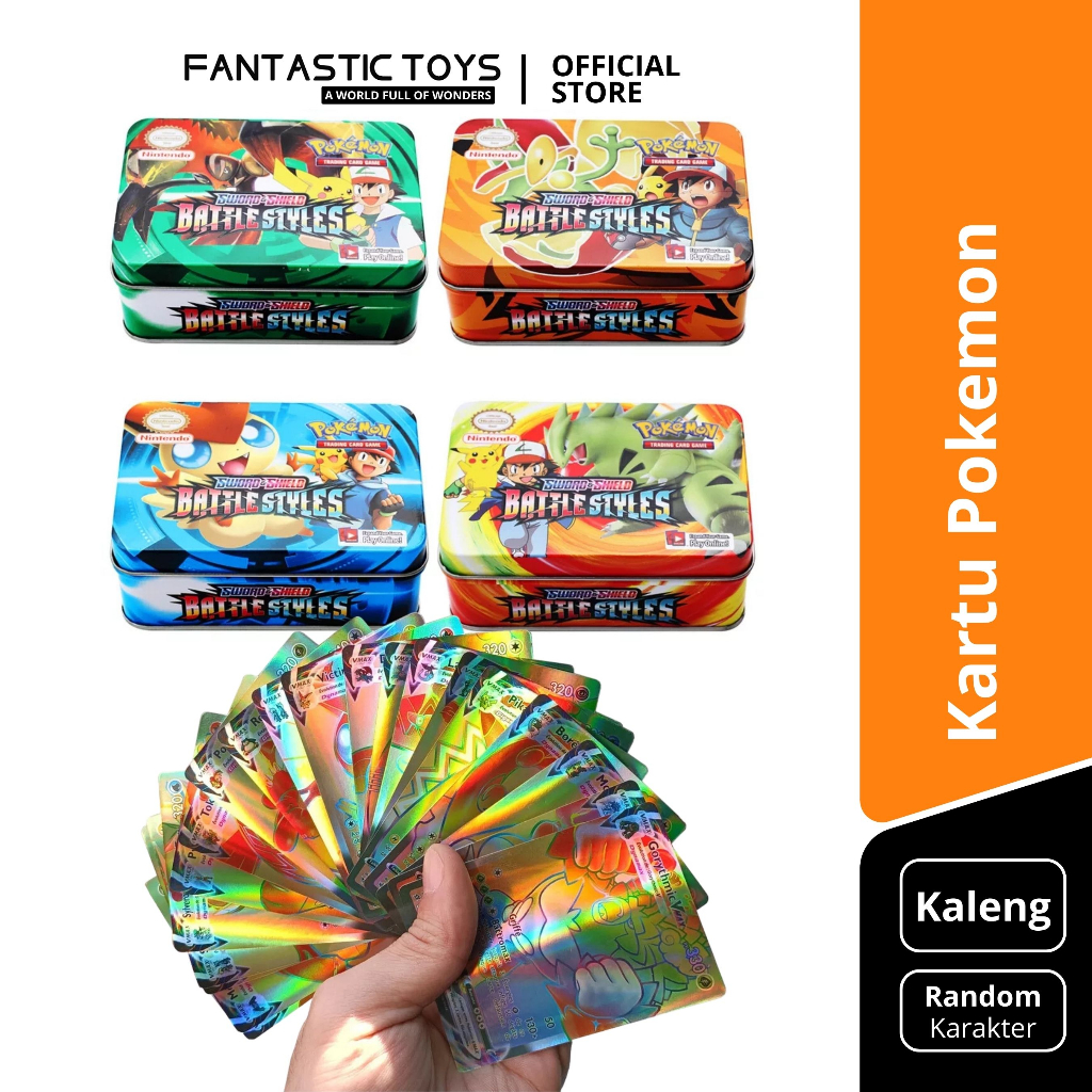 Kartu Pokemon Kartu Hologram Kemasan Kaleng Pokemon