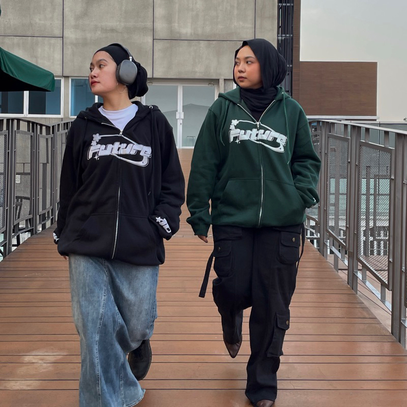 Hoodie Zipper Y2K Star