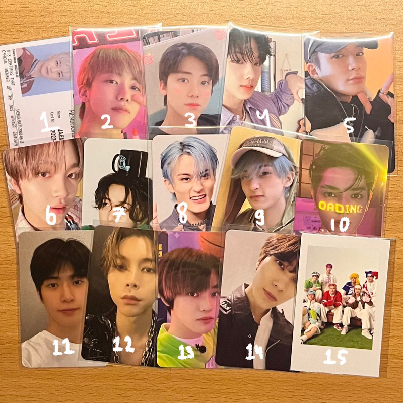 PC JAEMIN MEMBERSHIP SELCA TC GLIMO B VER YIHZIYU HOT SAUCE YZY ROUND 1 JISUNG SPECIAL CANDY JENO SM