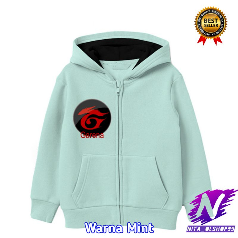 zipper anak garena sweater ziper aak garena ff