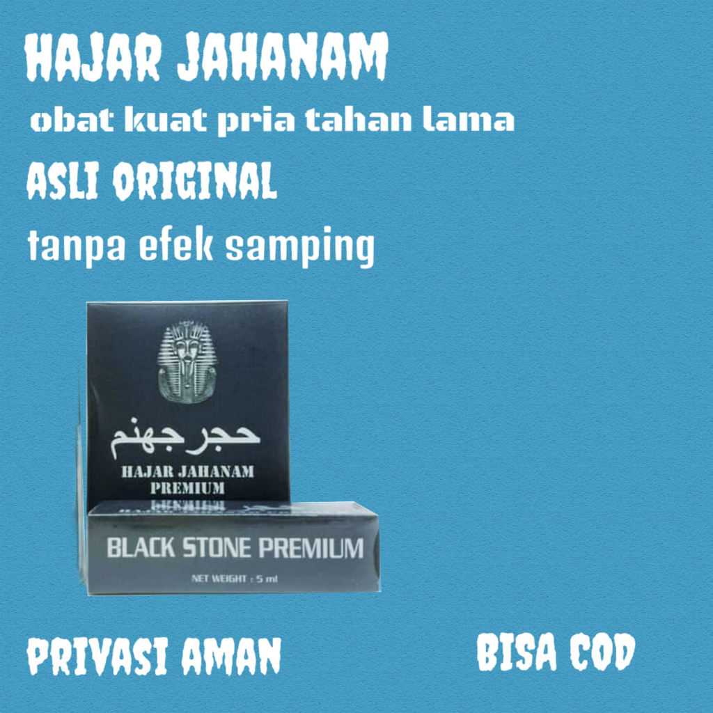 Hajar Jahanam Black Stone Obt Kuat Pria Minyak Oles Tahan Lama Original Bpom Asli 100% Terbukti Ampu