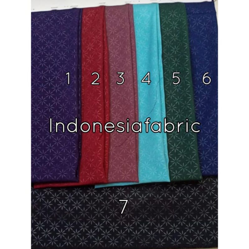 0.5 meter Kain bahan Wolfis embos woolpeach emboss motif Batik Truntum