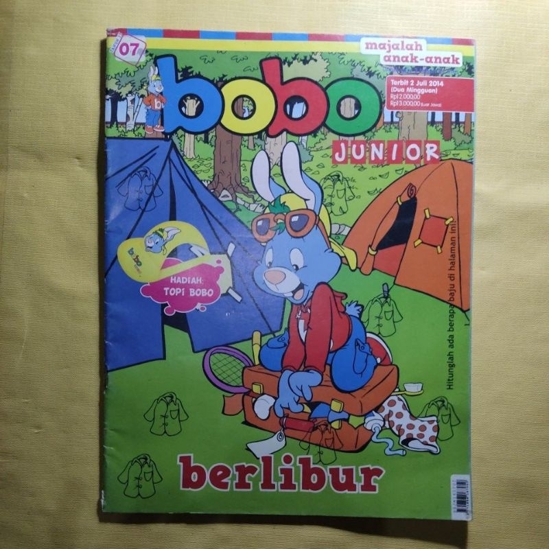 majalah bobo junior no 7 Juli 2014