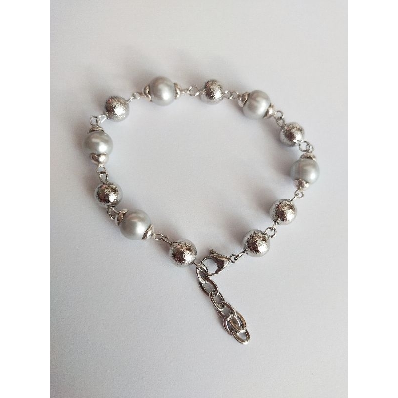 Gelang Mutiara Asli Lombok Mutiara Air Tawar Abu