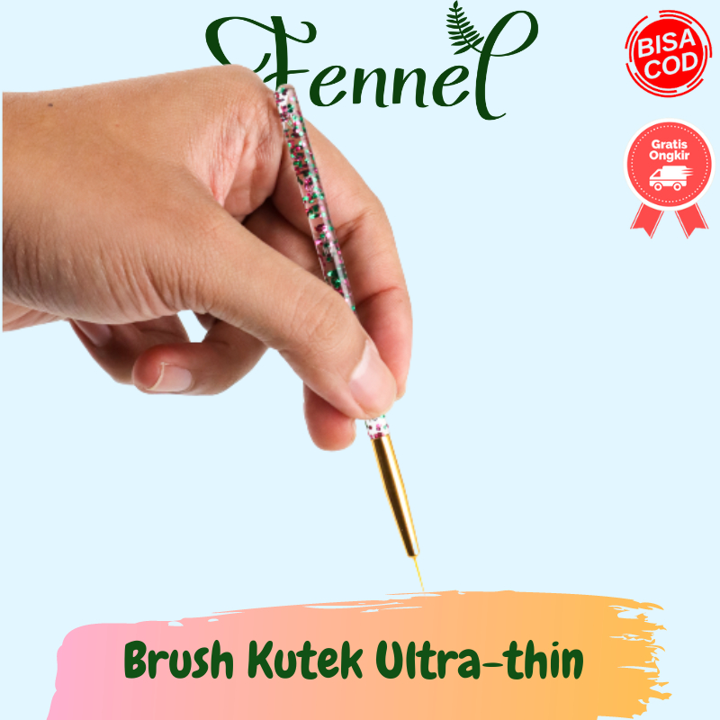 Brush Kuas Kutek Kuku Ultra-thin 3 PCS HD042