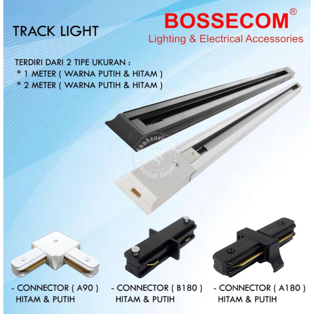 BOSSECOM REL TRACK LAMPU PROJEKTOR TRACKLIGHT SPOTLIGHT 1 METER