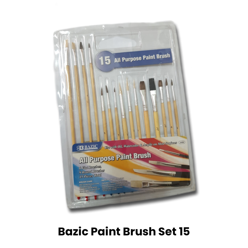 

Kuas Lukis Serbaguna Set isi 15 pcs All purpose Paint Brush