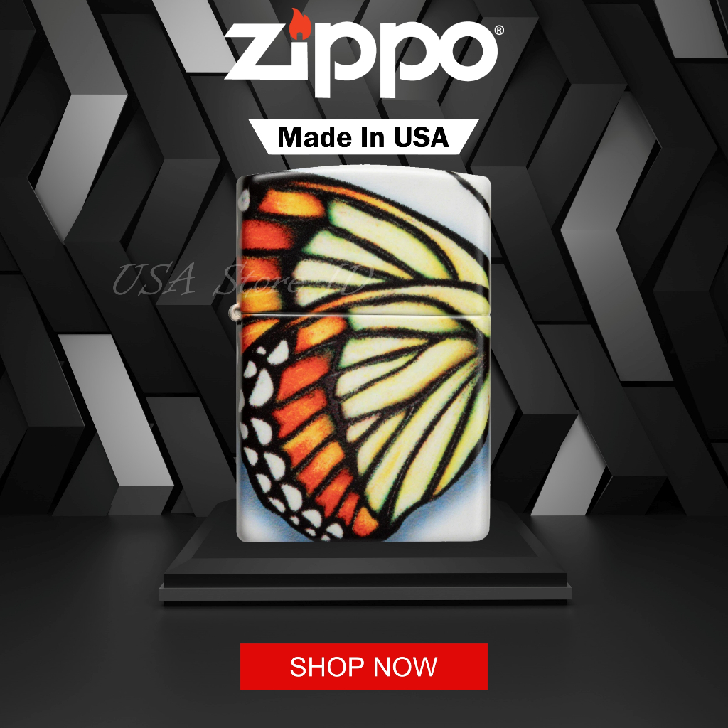 Korek Api Zippo Butterfly Design 49352 Original Made In USA